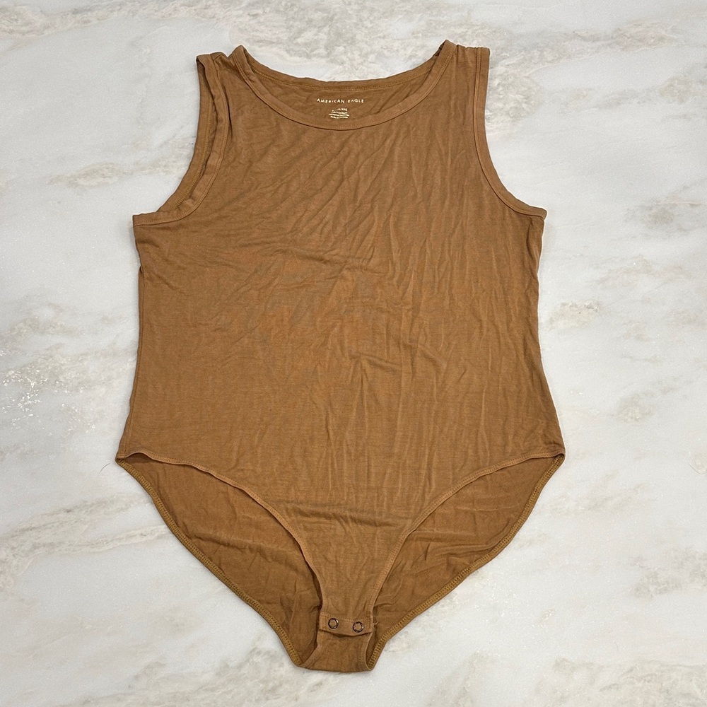 American Eagle Outfitters Tan Bodysuit Size XL